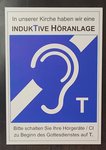 Hinweistafel Induktive Höranlage, barrierefrei