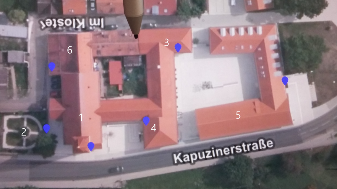 Evangelisches Zentrum, Räume und Zugänge in Karte öffnen ...