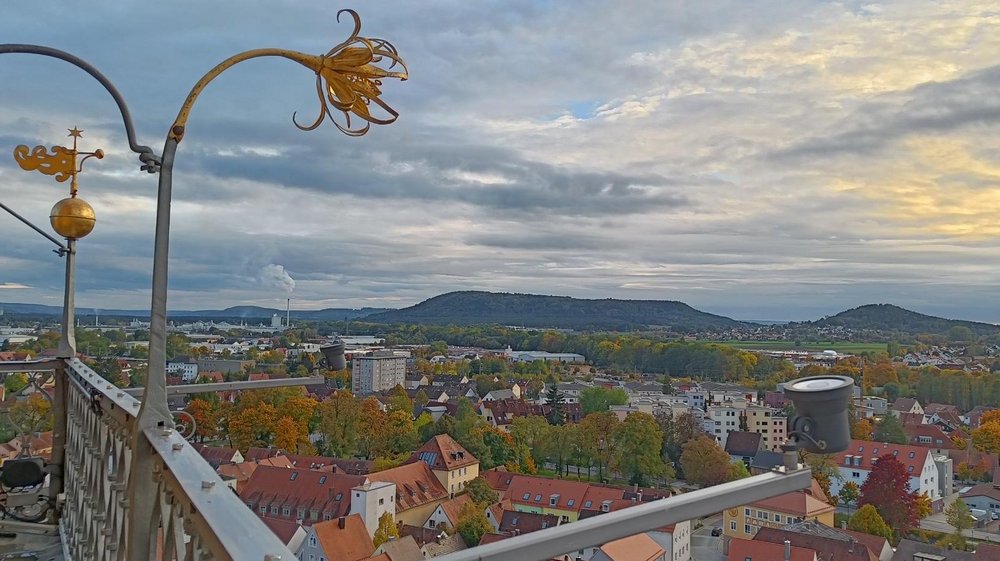 Blick über die Stadt vom Turm des Münster St. Johannes, Foto kb