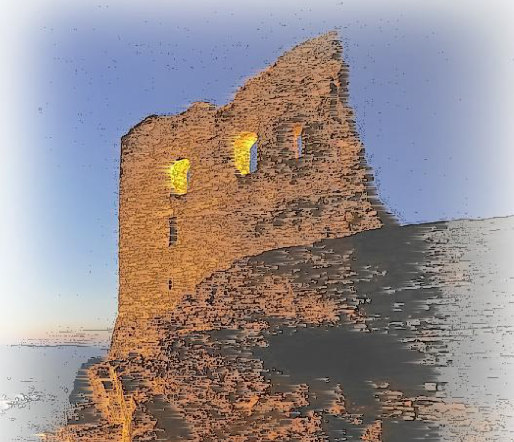 Ruine Burg Wolfstein, Plakatfoto editiert