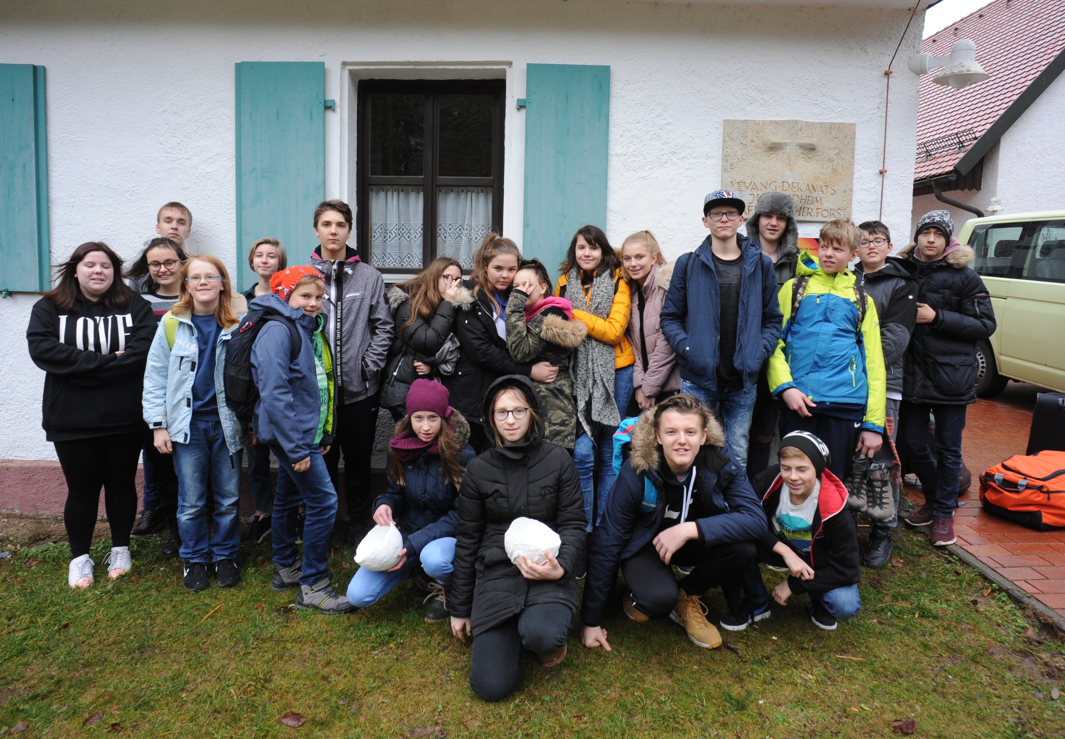Gruppenbild der Konfis von Michael Murner und Linda Kaiser, 2019; Foto: Eifler