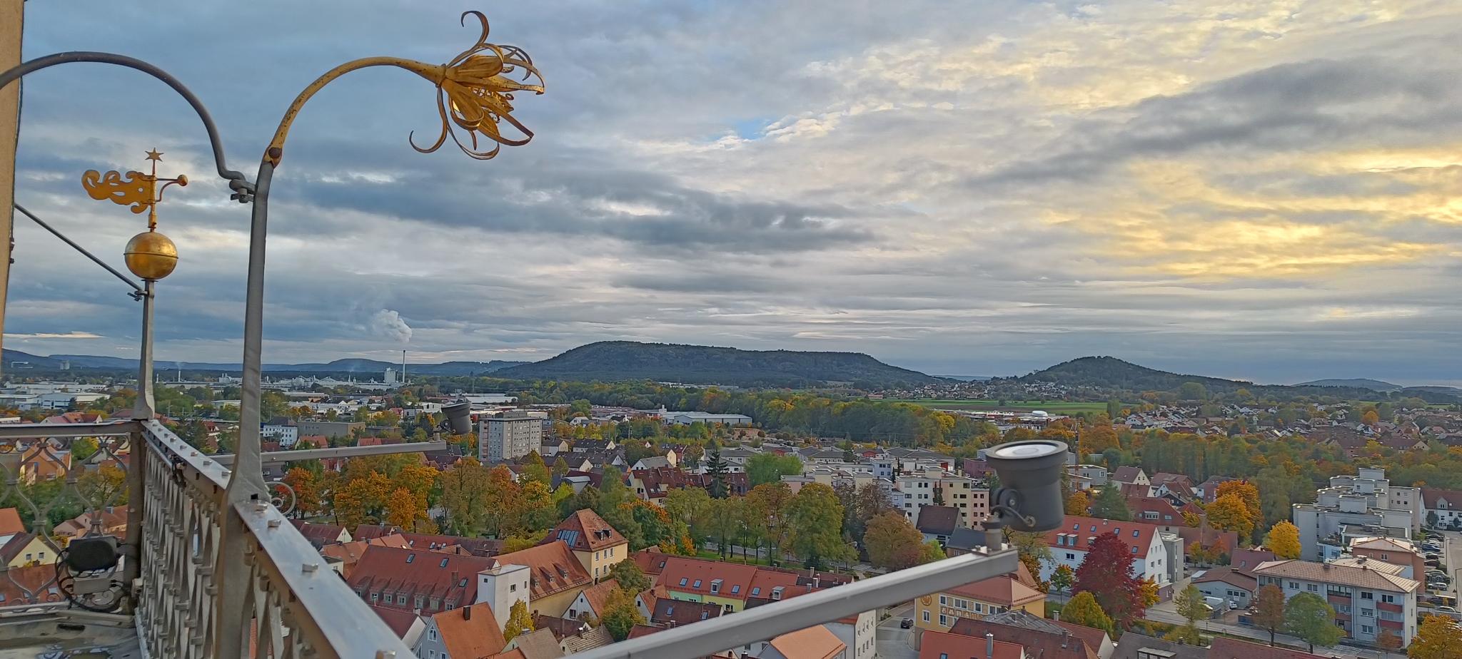 Blick über die Stadt vom Turm des Münster St. Johannes, Foto kb