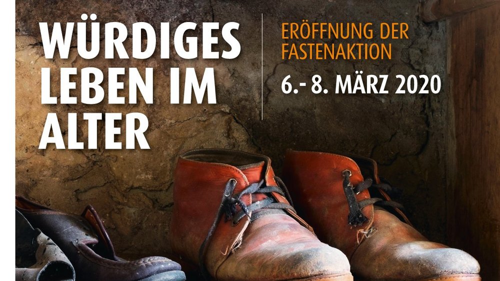 Plakat Eröffnung der Fastenaktion Würdiges Leben im Alter, C. Amthor