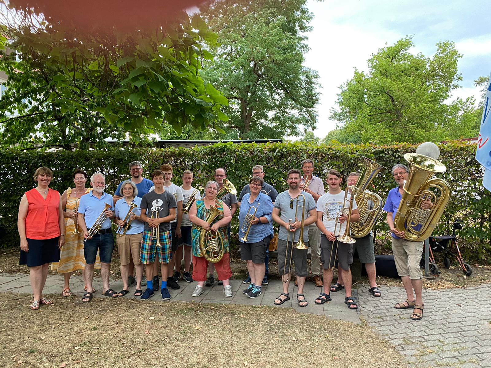 Posaunenchor Neumarkt i.d.OPf. nach Sommerkonzert im MSH; Foto A. Gebhard