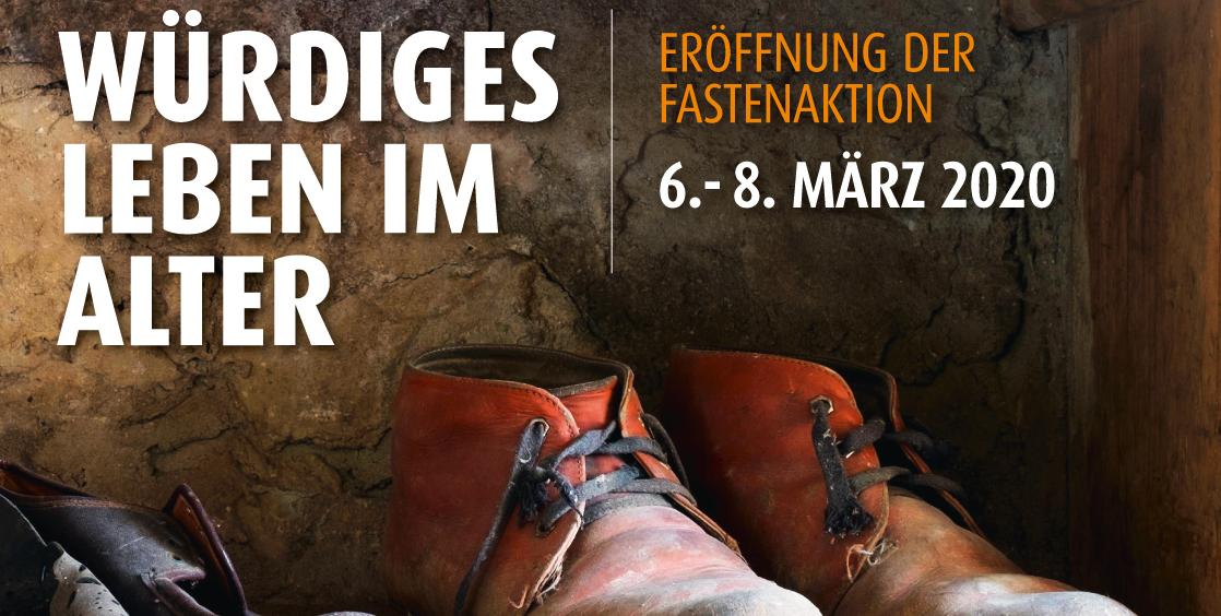 Plakat Eröffnung der Fastenaktion Würdiges Leben im Alter, C. Amthor