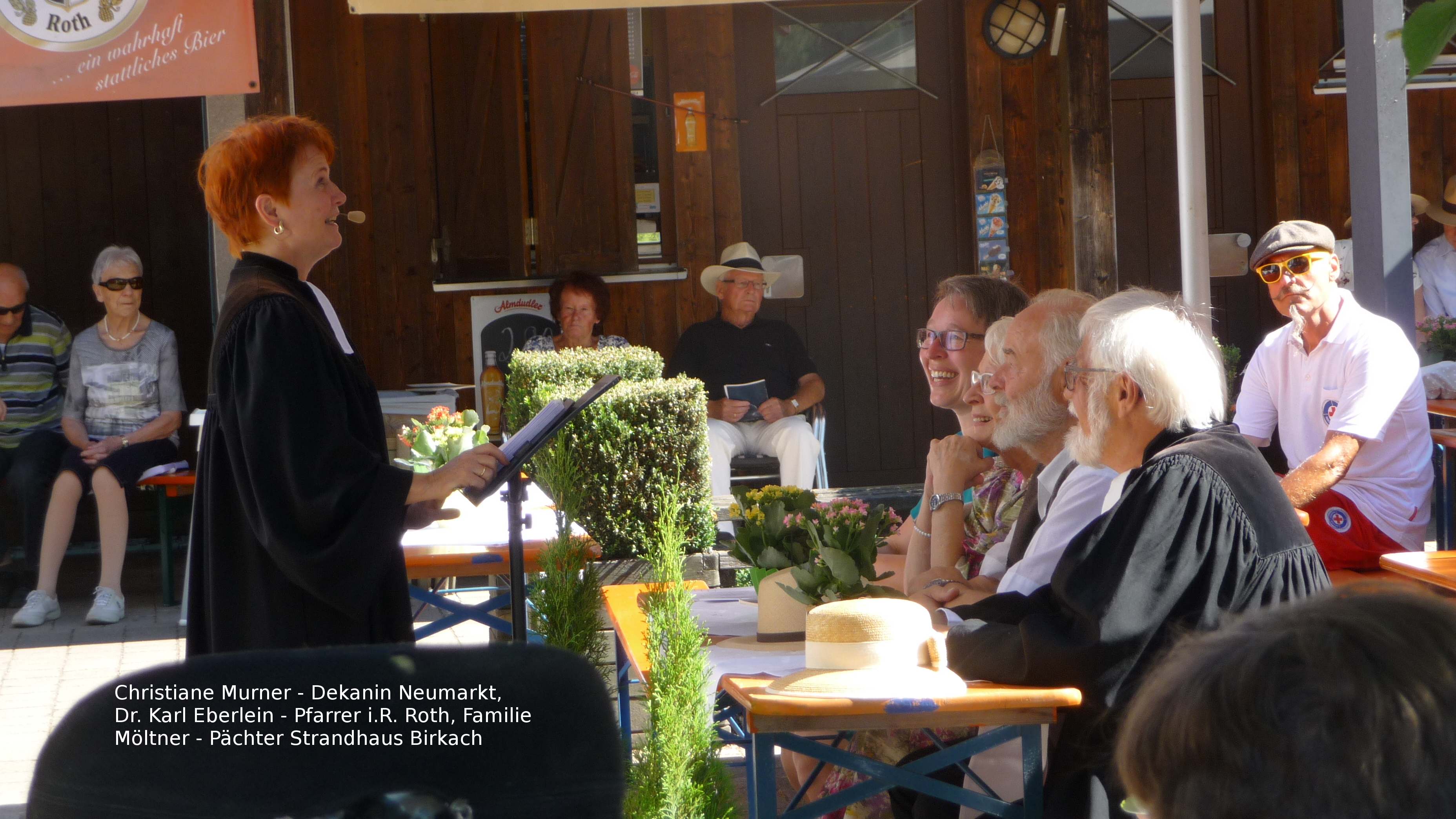 Gottesdienst unter freiem Himmel Rothsee 2019, Predigt Dekanin Murner; Foto: be