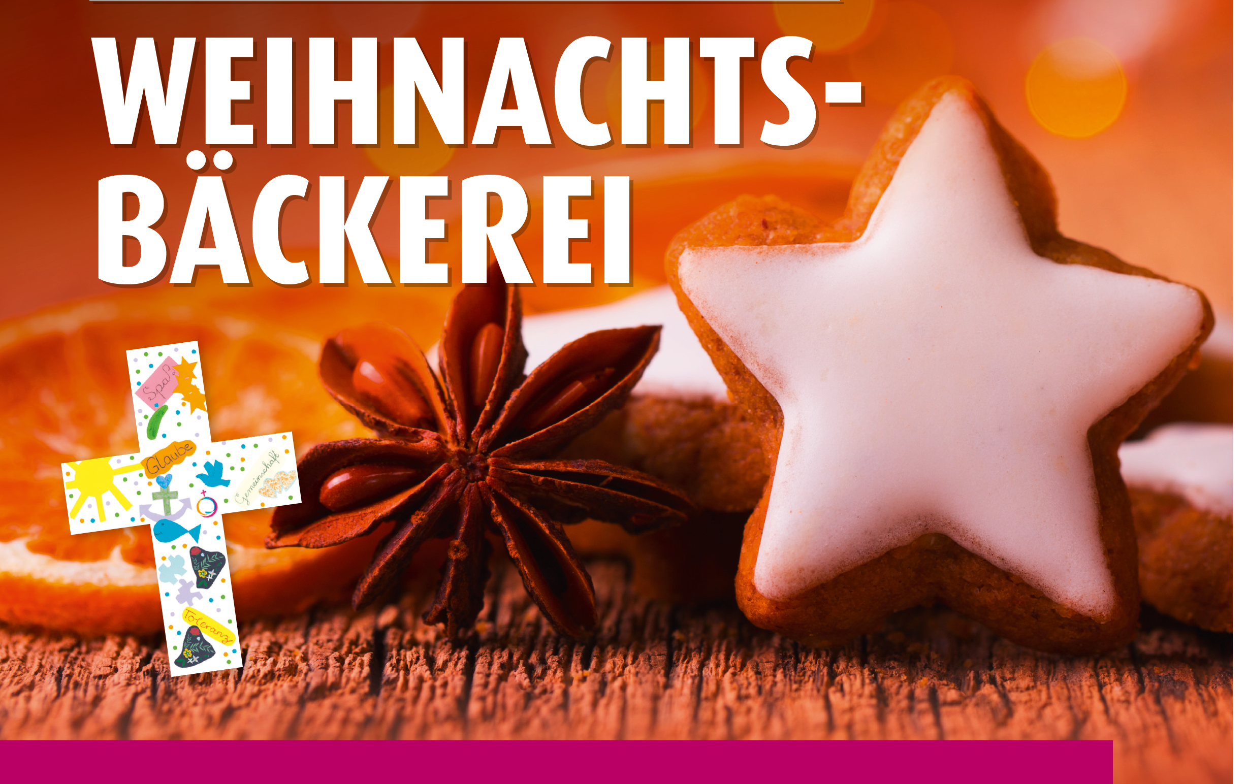 Plakatausschnitt Weihnachtsbäckerei, Gestaltung C. Amthor