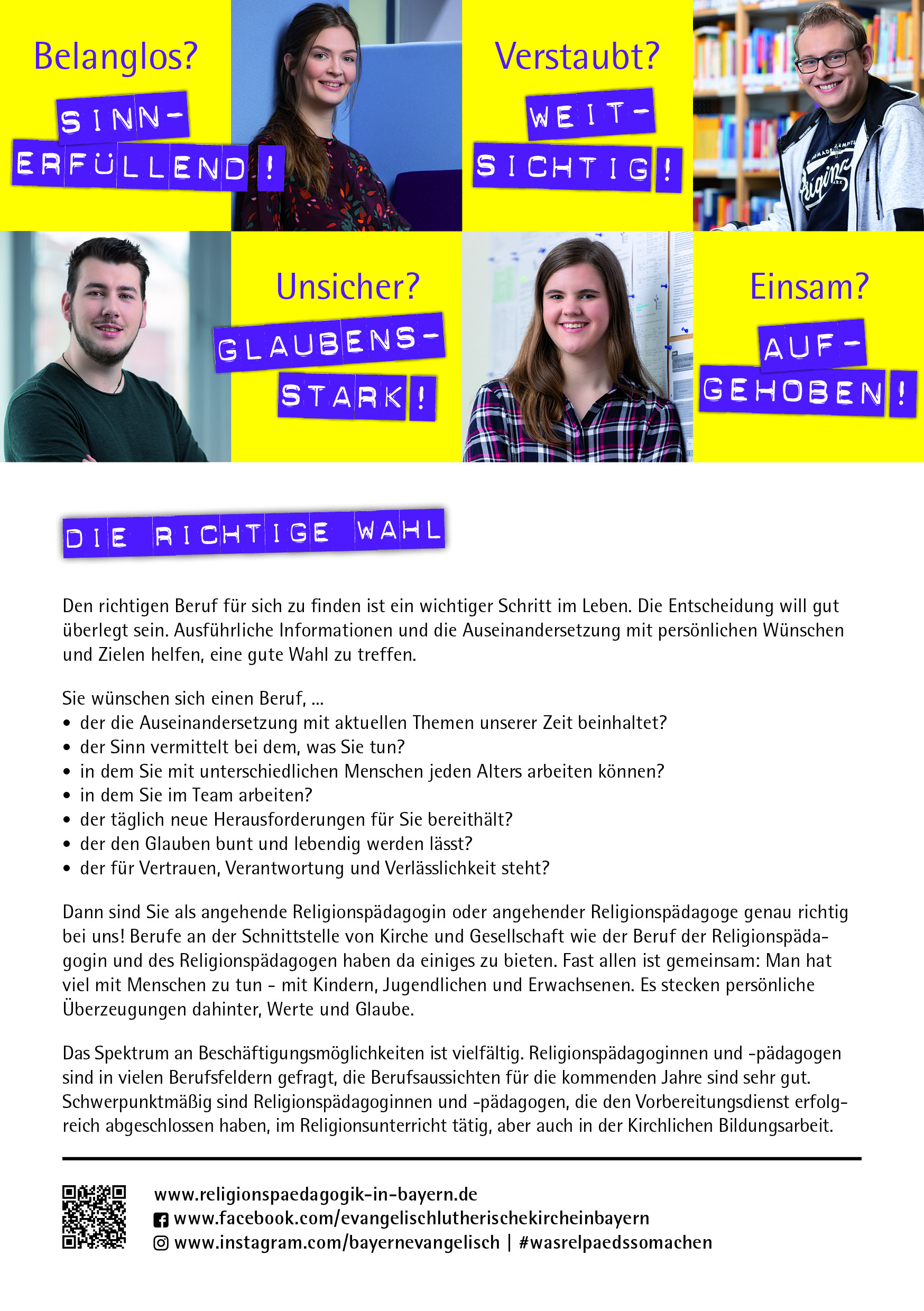 Berufswahl Religionspädagogik; Stiegler
