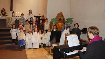 Kinderchor beim Krippenspiel, Foto: Eifler