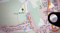 Waldweihnacht Deining, Weg in Karte, Kartengrundlage BayernAtlas