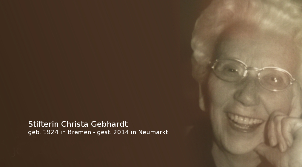 Stifterin Christa Gebhardt; "Was bleibt." Sation 7