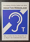 Hinweistafel Induktive Höranlage, barrierefrei