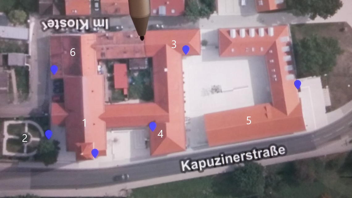Evangelisches Zentrum, Räume und Zugänge in Karte öffnen ...