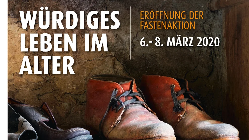 Plakat Eröffnung der Fastenaktion Würdiges Leben im Alter, C. Amthor