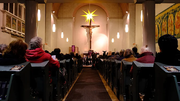 Adventssingen am 2. Dez. 2018 in der Christuskirche, Foto Eifler
