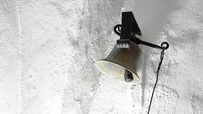 Schlosskapelle Woffenbach Glocke, Foto kb