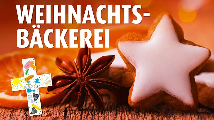 Plakatausschnitt Weihnachtsbäckerei, Gestaltung C. Amthor