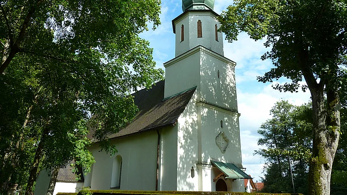 Schlosskapelle Woffenbach, Ansicht von Westen, Foto Eifler