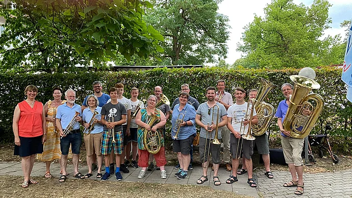 Posaunenchor Neumarkt i.d.OPf. nach Sommerkonzert im MSH; Foto A. Gebhard