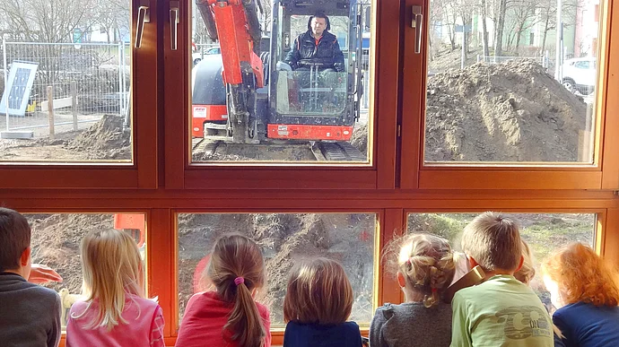 Bauarbeiten Kinderhort, Foto: Eifler
