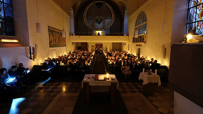 Osternacht 2019 in der Christuskirche; Foto: Eifler