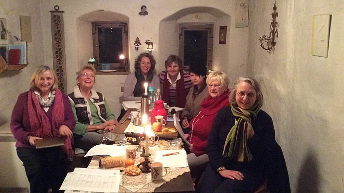 LiteraTürmerinnen in ihrer Schreibstube im hohen Frauenturm, Foto Angelika Kunze
