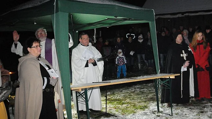 Burgweihnacht 17.12.2017, Segen, Foto: S. Mandel