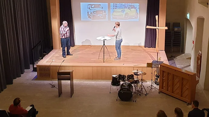 Der Jugendgottesdienst im Klostersaal hatte das Thema nach mir die Sintflut. Foto: Maximilian Knack