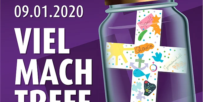 Plakat zum Jugendtreff: Viel Mach Glas