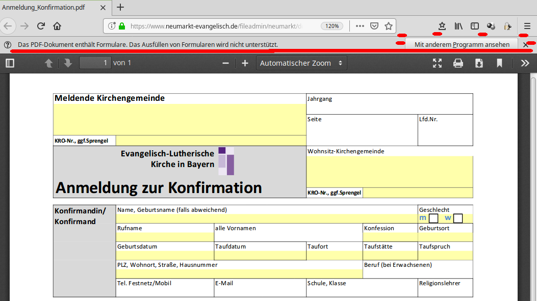 Mit anderem Programm ansehen