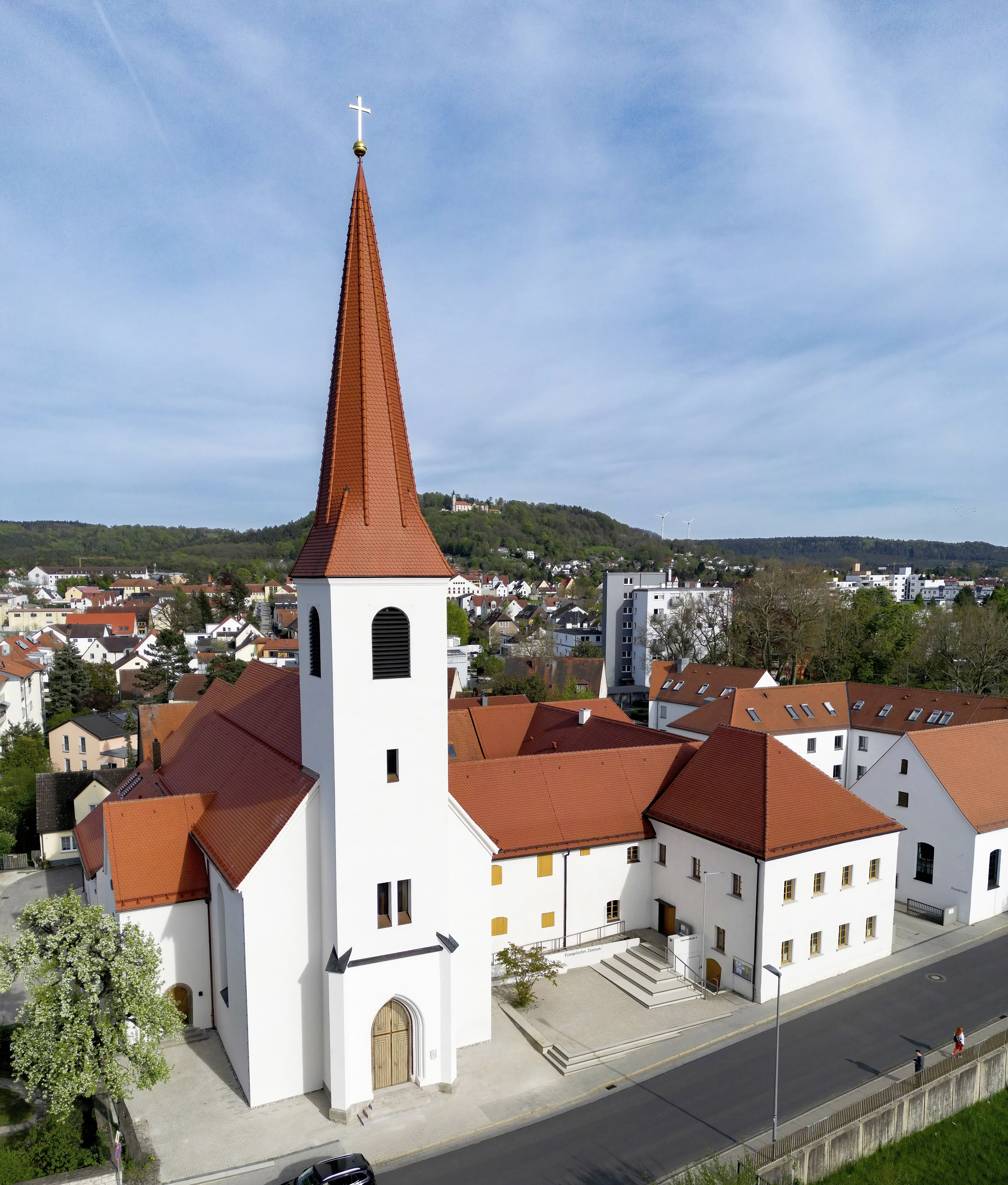 Christuskirche, Luftaufnahme bearbeitet, 18.06.2023 Christian Amthor