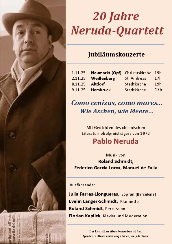 20 Jahre Neruda-Quartett 2025, Plakat