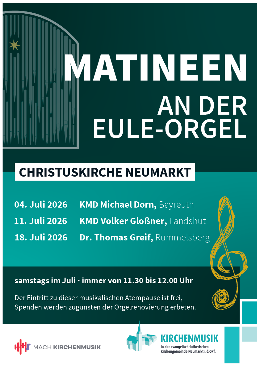 Plakatvorschau "Matineen an der EULE-Orgel", Plakat DIN A3