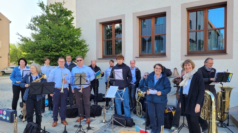 Neumarkt i.d.OPf. Friedensandacht vor dem Rathaus, Posaunenchor