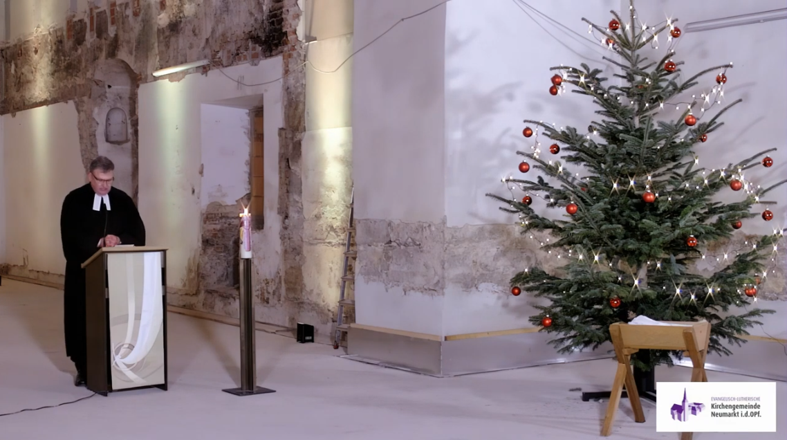 Stv. Dekan Martin Hermann, Gottesdienst aus der Baustelle der Christuskirche