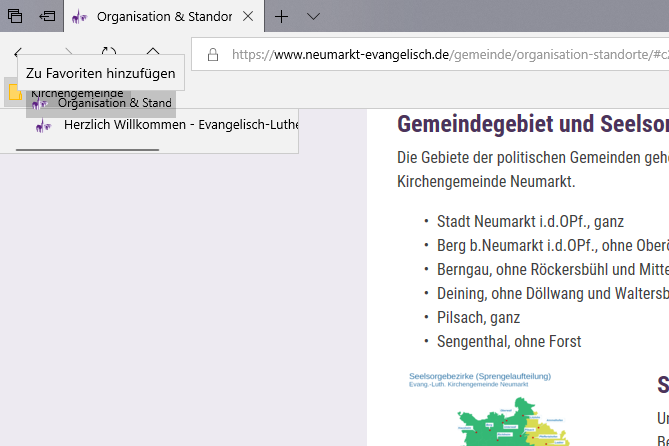 URL-Symbol hierher ziehen