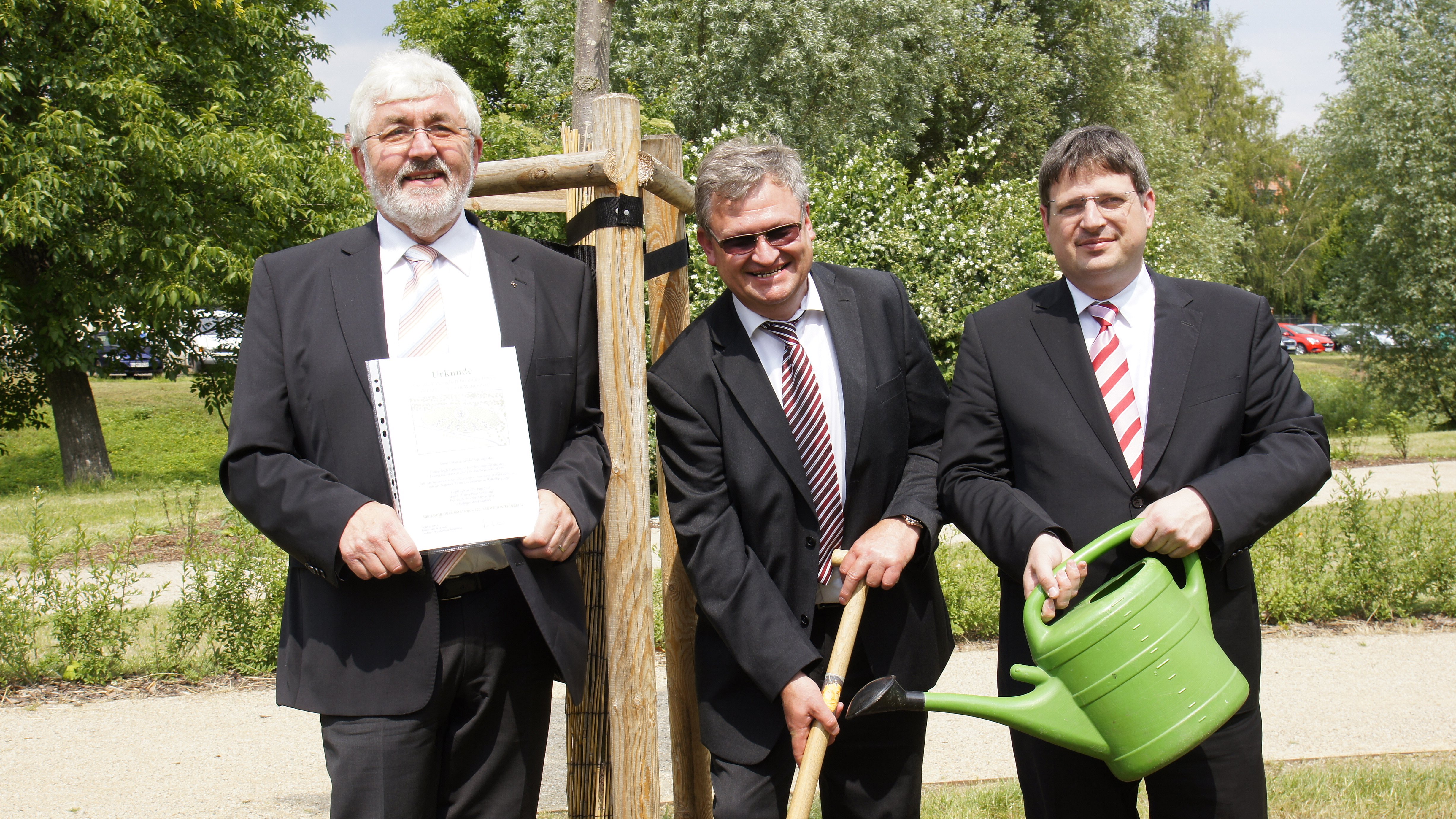 Wittenberg, Baumpflanzaktion, Pfarrer Loos, Hermann, Ehresmann