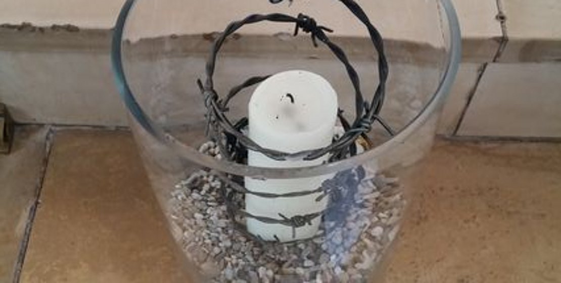 Stacheldrahtkerze in Christuskirche