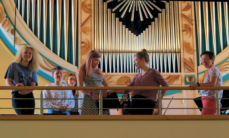 15.07.2018 Konfirmationsgottesdienst Chorelles auf Empore vor Eule-Orgel